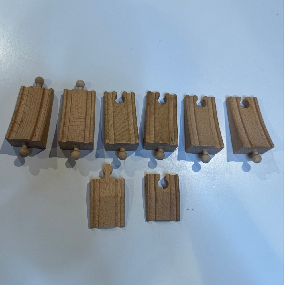 Vintage BRIO Wooden‎ Train Track Lot Curved Track Pieces Replacement Parts